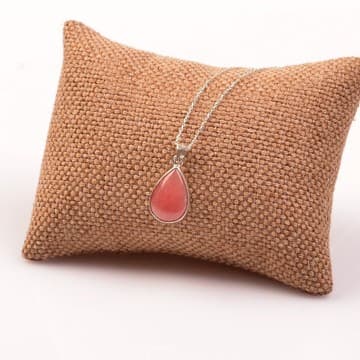 Rodokrozit Taşı Gümüş Kolye - 1