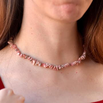 Rodokrozit Taşı Şekilsiz Kolye - 1