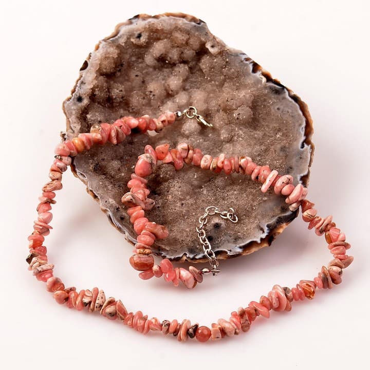 Rodokrozit Taşı Şekilsiz Kolye