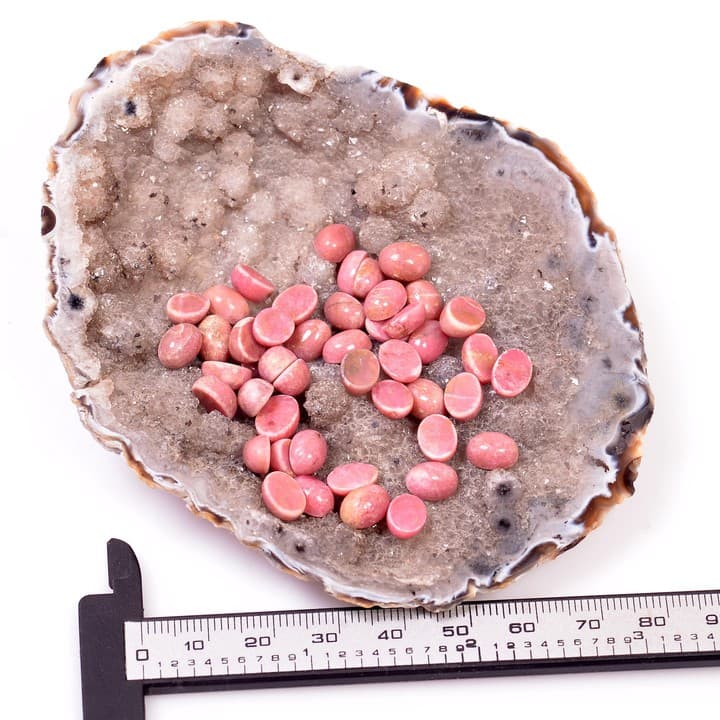 Rodonit Taşı Kabaşon - Yüzük ve Kolye Taşı