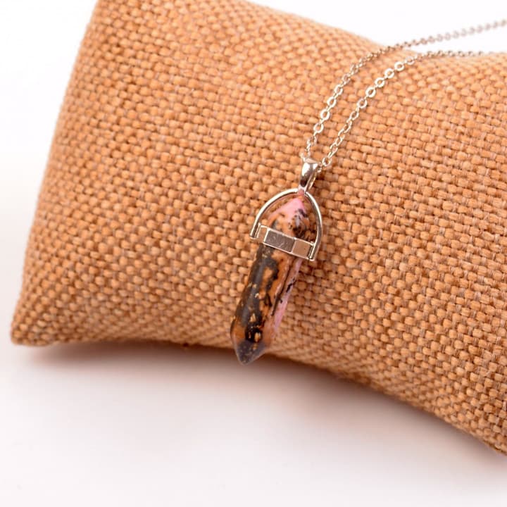 Rodonit Taşı Kazık Kolye