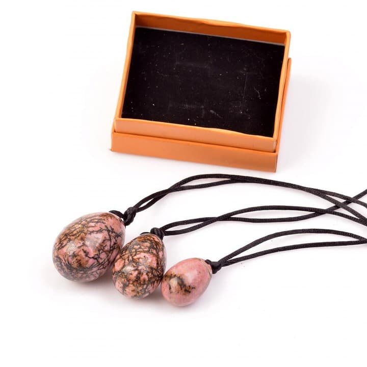 Rodonit Taşı Yoni Yumurtası Seti