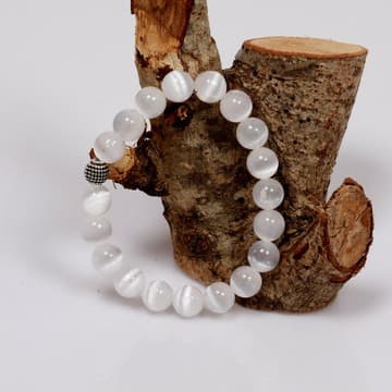 Selenit Taşı Bileklik - 10 mm - 1