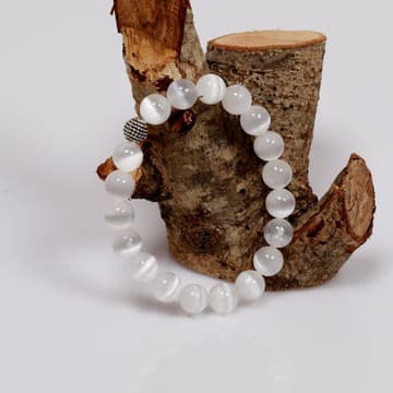 Selenit Taşı Bileklik - 10 mm - 2