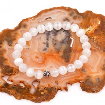 Selenit Taşı Bileklik - 8 mm - 2