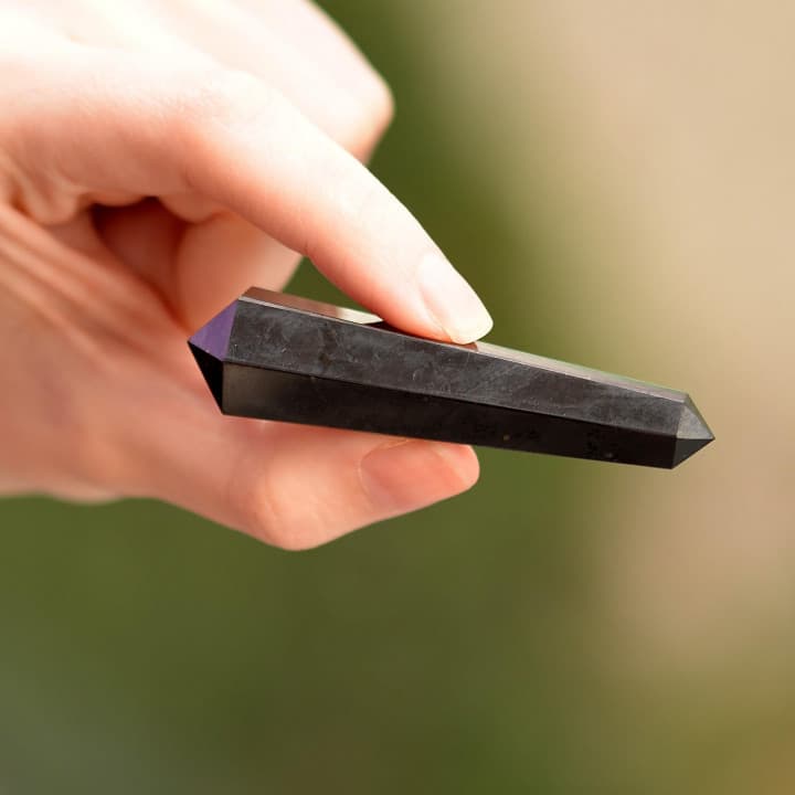 Shungit Taşı Çift Uçlu Kazık Kütle