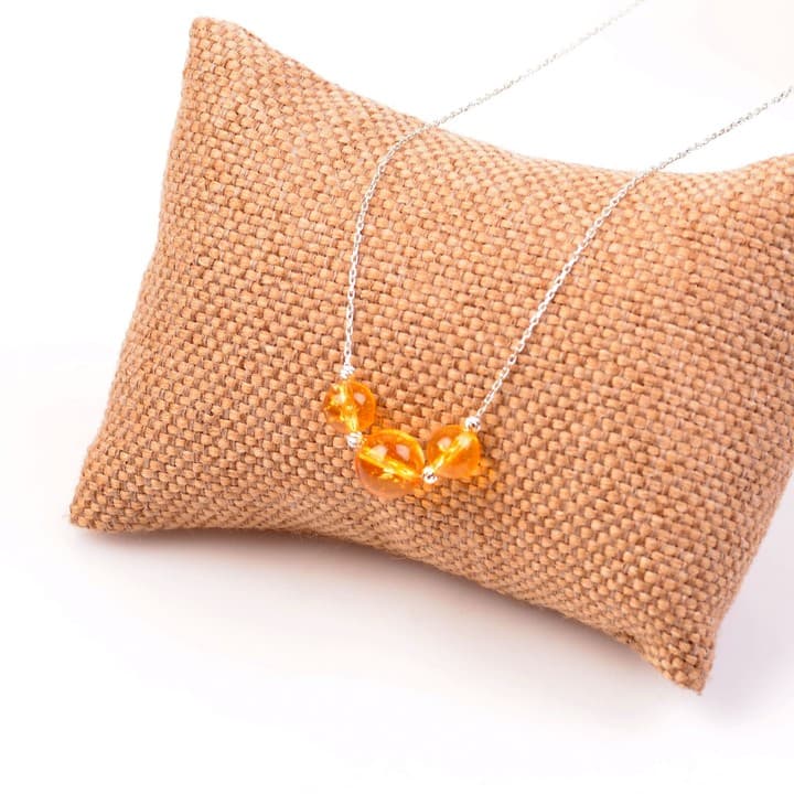 Sitrin Taşı Gümüş Kolye