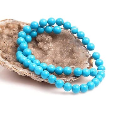 Turkuaz Taşı Dizi (8 mm) - Pres Değildir - 1