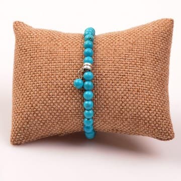 Turkuaz Taşı Elastik Bileklik - 6 mm - 2