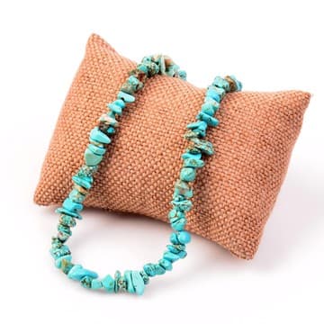 Turkuaz Taşı Şekilsiz Kolye - 1