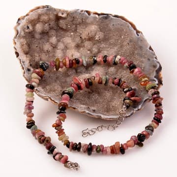 Turmalin Taşı Şekilsiz Kolye - 2