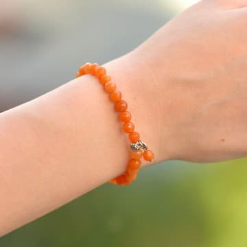 Turuncu  Aventurin Taşı Bileklik - 6 mm - 1