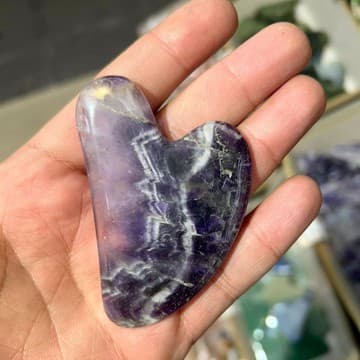 Ametist Taşı Gua Sha - Masaj Aleti - 1