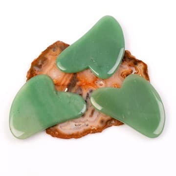 Aventurin Taşı Gua Sha Masaj Aleti ( Kalp ) - 1