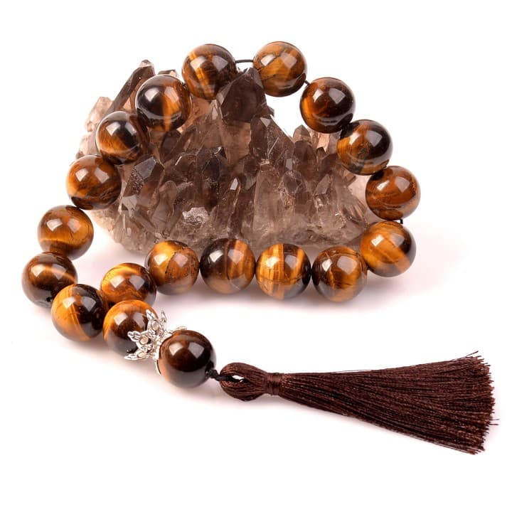 Kaplan Gözü Taşı Efe Tesbihi -16 mm - İp Püsküllü