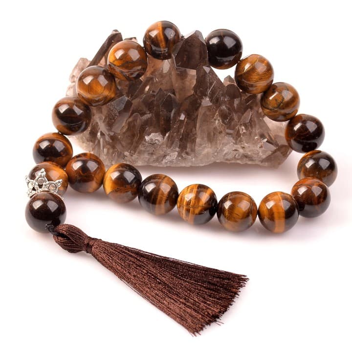 Kaplan Gözü Taşı Efe Tesbihi -16 mm - İp Püsküllü