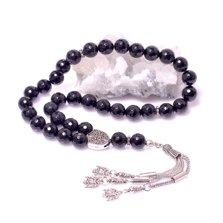 Oniks Taşı Tesbih - 10 mm Faset kesim