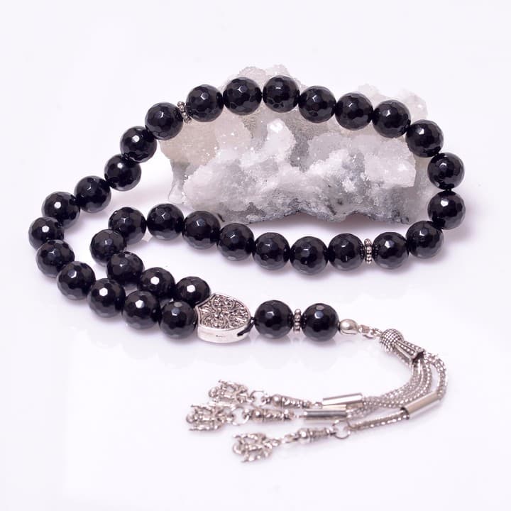 Oniks Taşı Tesbih - 10 mm Faset kesim