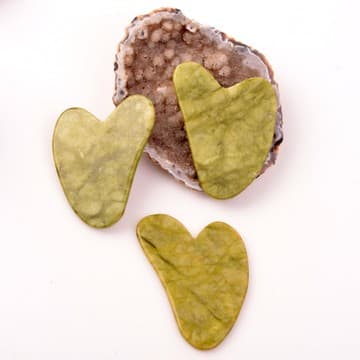 Yeşim Taşı Gua Sha Masaj Aleti (Kalp) - 1