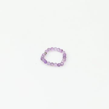 Ametist Taşı Lastikli Yüzük – 3.5 mm - 2