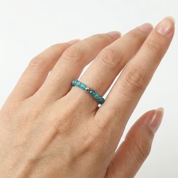 Apatit Taşı Lastikli Yüzük – 3.5 mm - 1