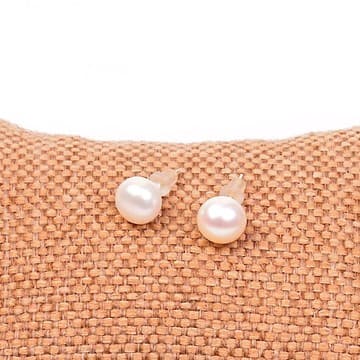 Gümüş İnci Küpe - 1