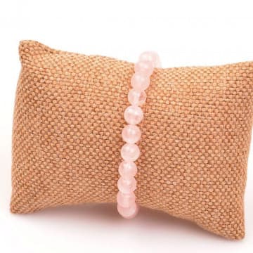 Pembe Kuvars Taşı Bileklik (8 mm) - 2