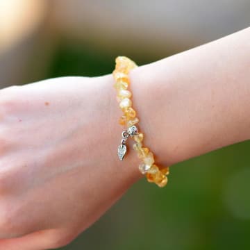 Sitrin Taşı Şekilsiz Bileklik - Para Taşı - 1