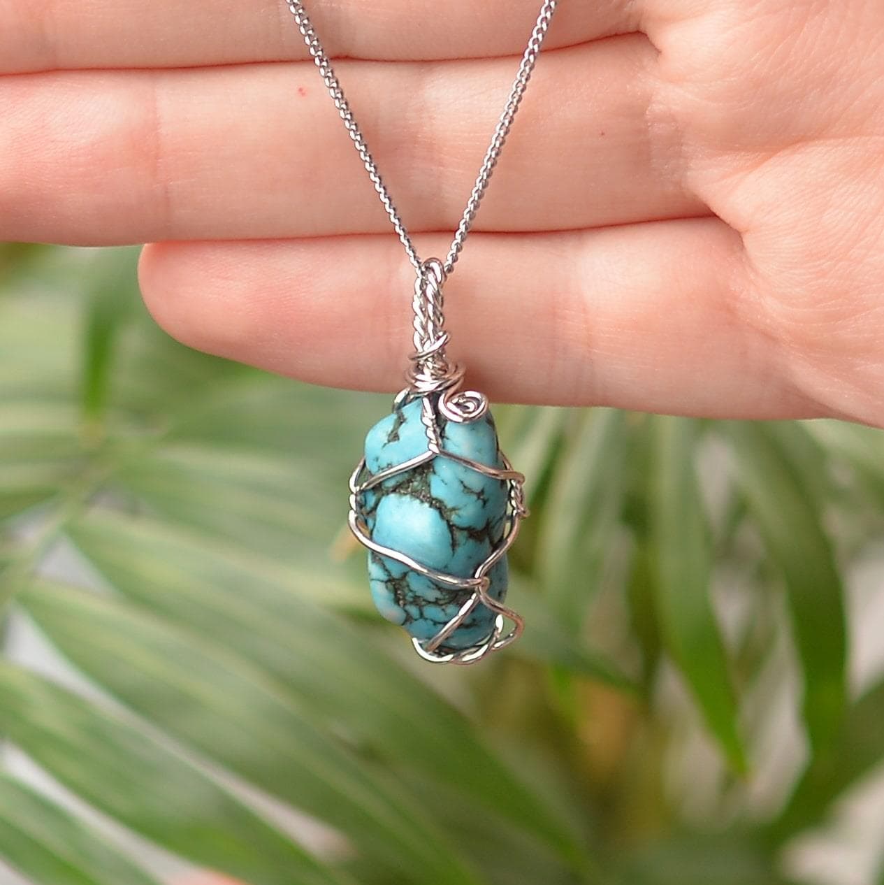 Turkuaz Firuze Taşı Kolye