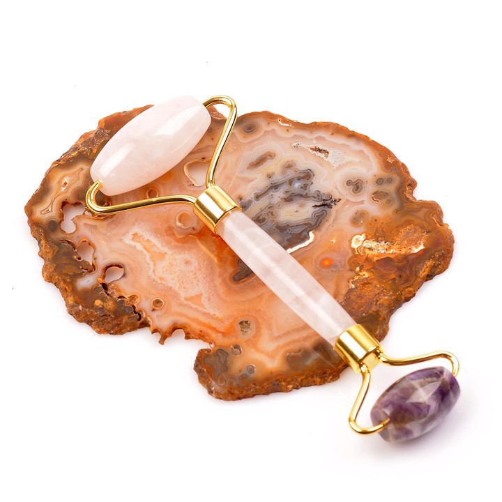 Ametist - Pembe Kuvars Taşı Masaj Aleti