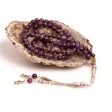 Ametist Taşı Dua Tesbihi ( 6 mm ) - 1