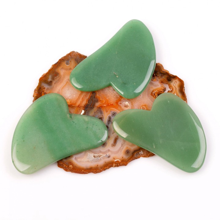 Aventurin Taşı Gua Sha Masaj Aleti ( Kalp ) - 1