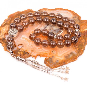 Dumanlı Kuvars Taşı Tesbih ( 10 mm ) - 1