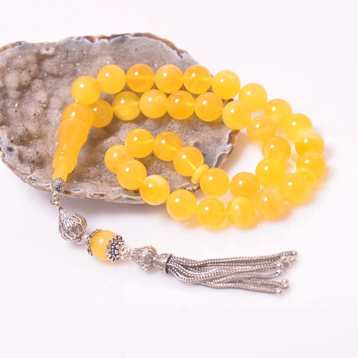 İri Boy Damla Kehribar Tesbih (12 mm) - Sertifikalı Ürün - 2