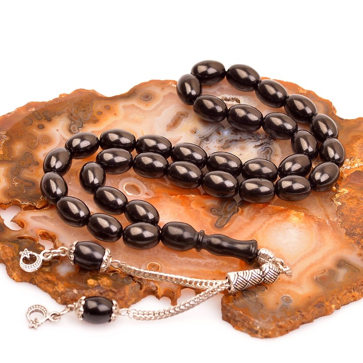 Kapsül Kesim Oltu Taşı Tesbih - Gürcü Oltusu