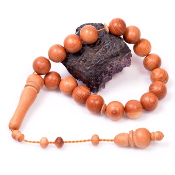 Kokulu Ardıç Ağacı Bilek Boy Tesbih - 14 mm Efe Tesbihi - 1