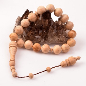 Kokulu Katran Ağacı Bilek Boy Tesbih (14 mm ) - Sedir Ağacı - 1