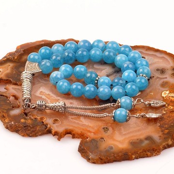 Mavi Kuvars Taşı Tesbih ( 8 mm ) - 1