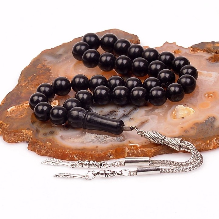 Oltu Taşı Tesbih (10 mm) Gürcü Oltusu - 2