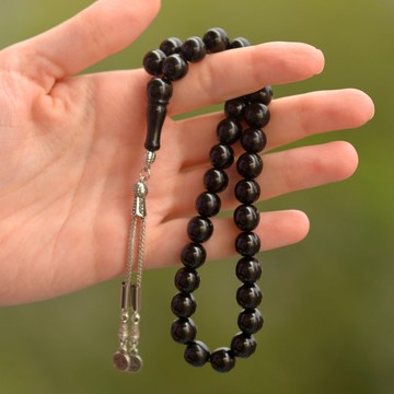 Oltu Taşı Tesbih (10 mm) Gürcü Oltusu - 1