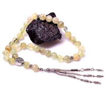 Prehnite Taşı Tesbih - 10 mm - 2