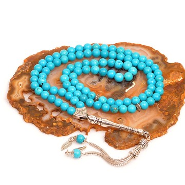 Turkuaz Taşı Dua Tesbihi (6 mm) - 1