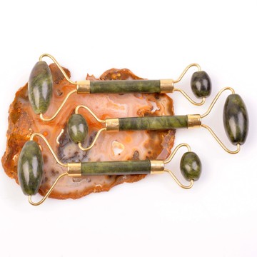 Yeşim Taşı Masaj Aleti - Koyu Renk - 1